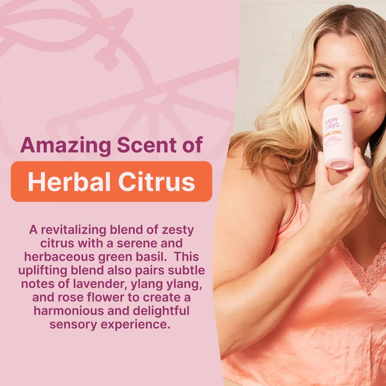 Happy Curves All over Natural, Aluminum-Free, Deodorant Stick (Herbal Citrus), Female, 2.65 oz | Walmart (US)