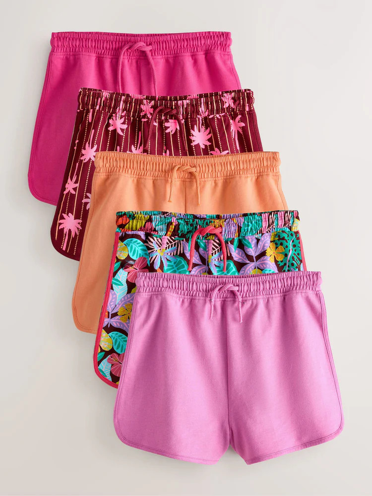 Tropical/Purple Racer Shorts 5 Pack (3-16yrs) | Next US