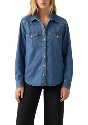 Levi's Women's Ultimate Western Denim Shirt, Small | Belk