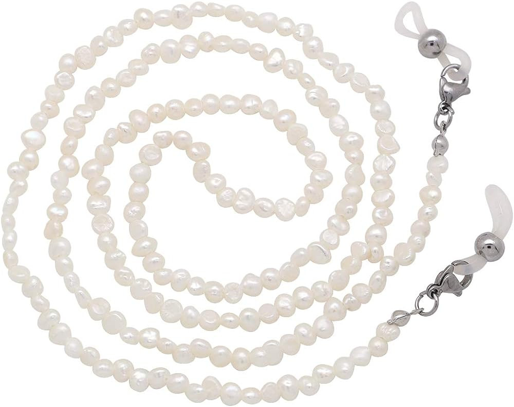 KAI Top Mask Lanyard Chain Face Mask Holder Chain Freshwater Pearl Eyeglasses Chain Sunglasses Ch... | Amazon (US)