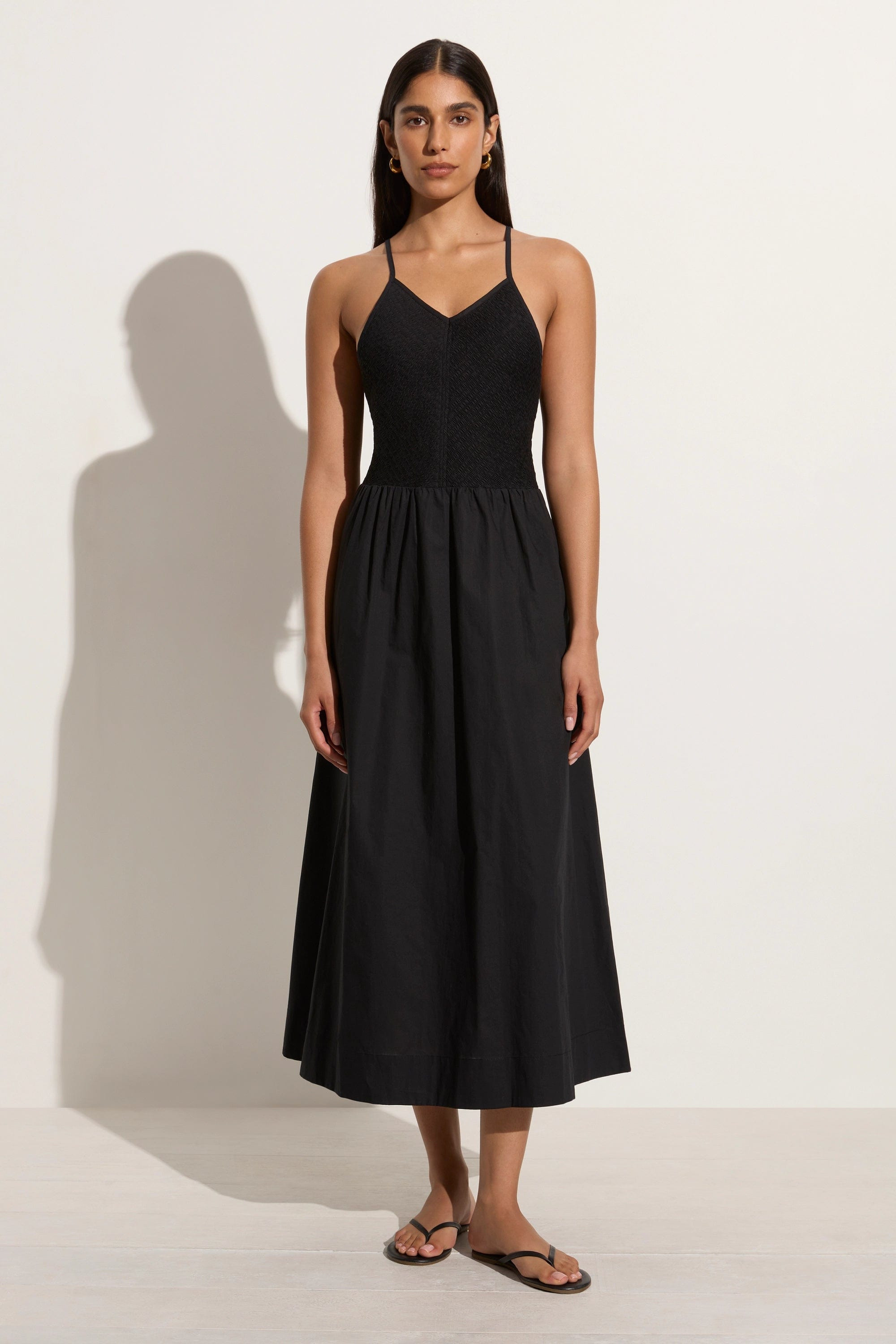 Camera Midi Dress Black, L / BLACK | Faithfull (AU)