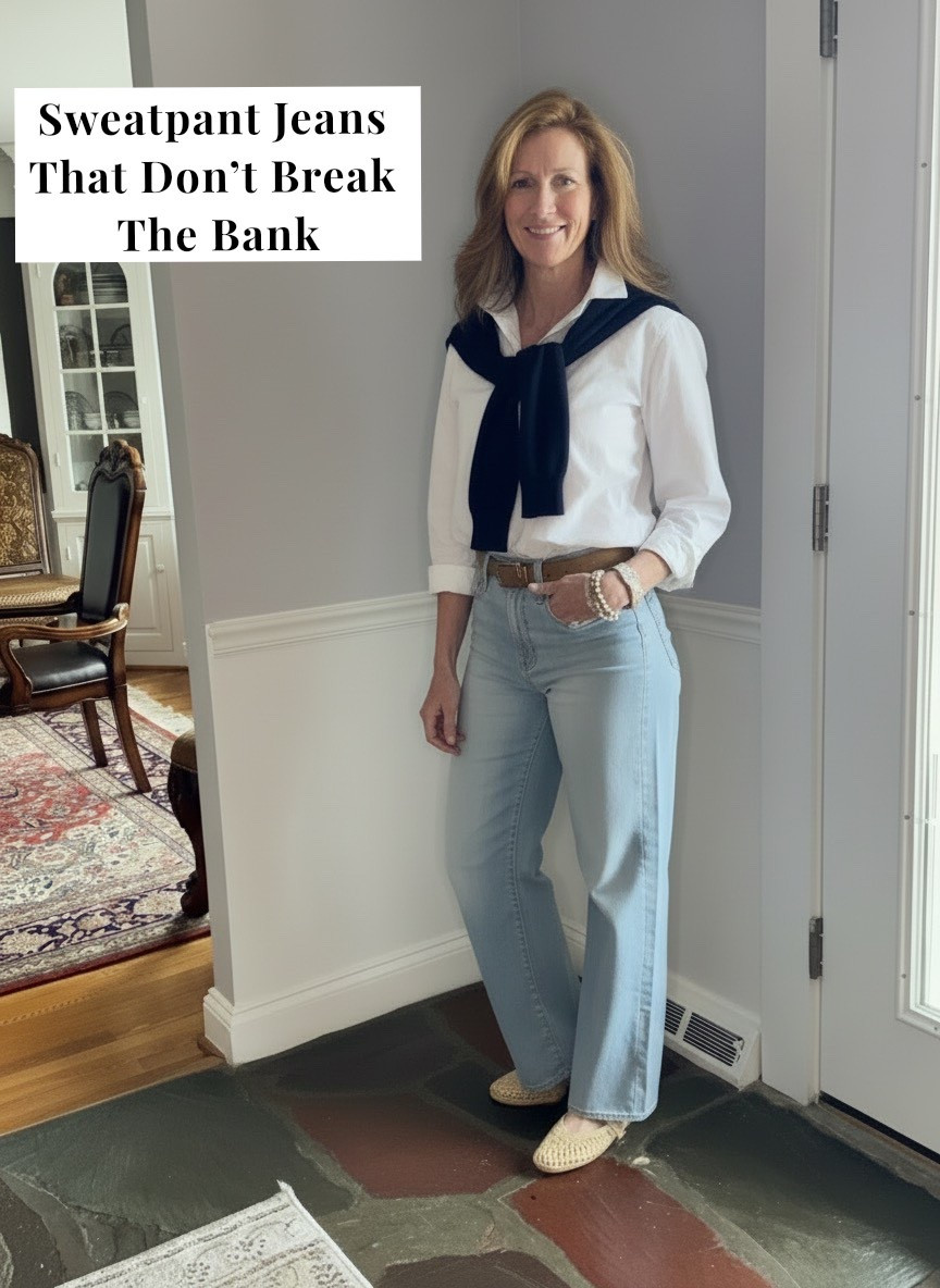 I found these sweatpant jeans that are super affordable and unbelievably comfortable. The have the appearance of jeans but are made with super soft, sweatpant like material. Perfect for travel, day out, or just relaxing around the house  

#LTKTravel #LTKOver40 #LTKootd