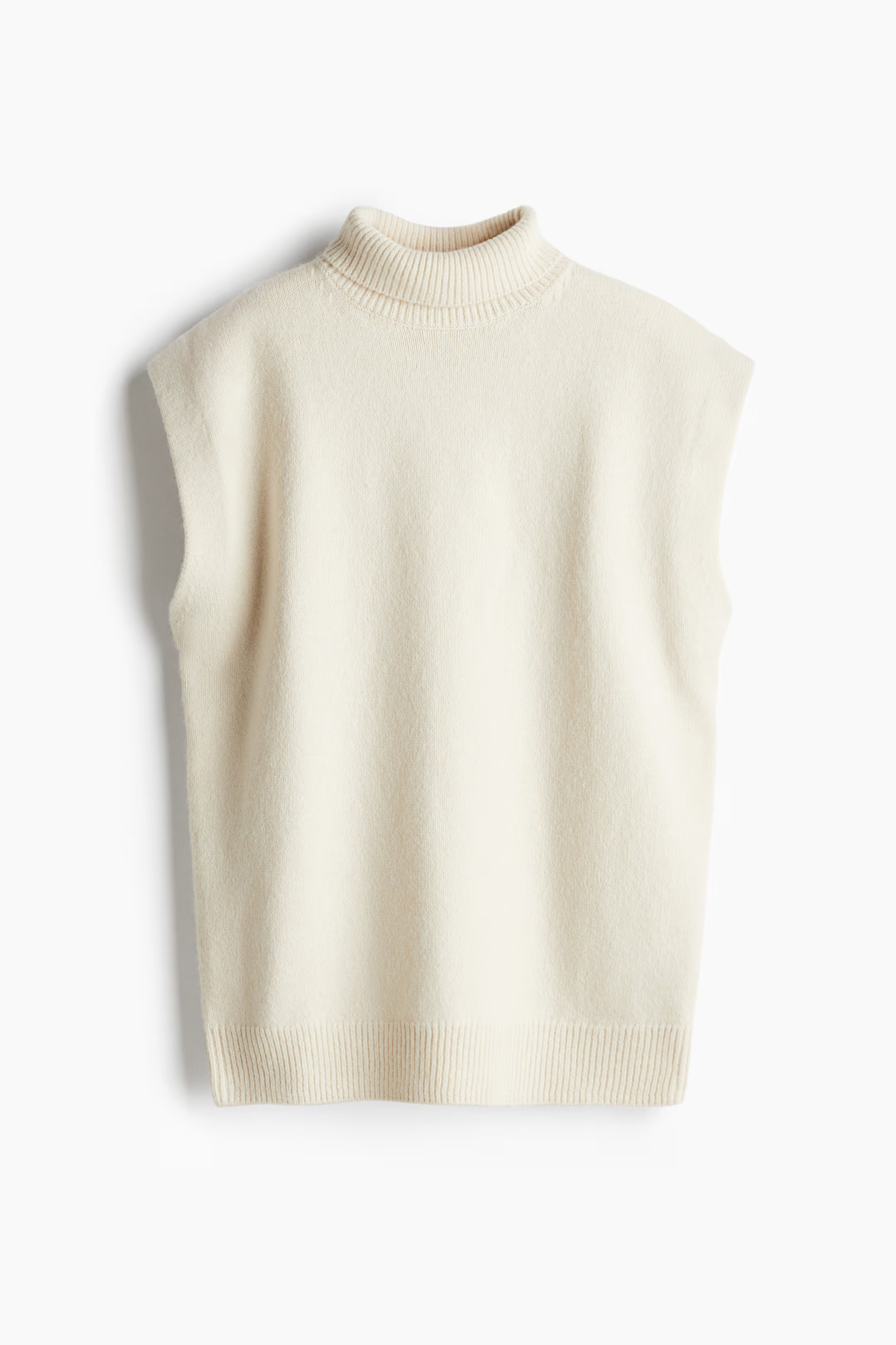 Turtleneck sweater vest - Cream - Ladies | H&M GB | H&M (UK, MY, IN, SG, PH, TW, HK)