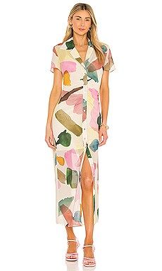 Song of Style Holland Midi Dress in Watercolor Multi from Revolve.com | Revolve Clothing (Global)