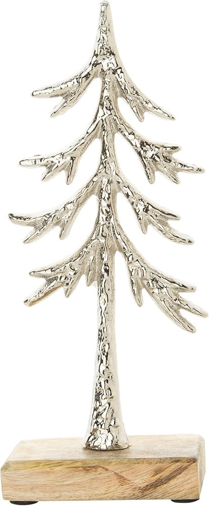 The Bridge Collection Wintry Silver-Tone Pine Tree Figurine | Amazon (US)