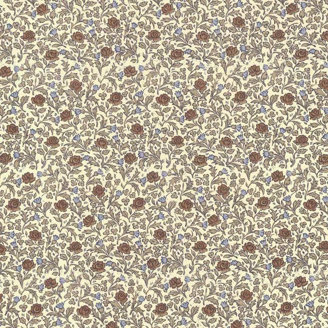 2 Sheets Brown Floral Print Italian Paper Carta Varese Italy - Etsy | Etsy (US)