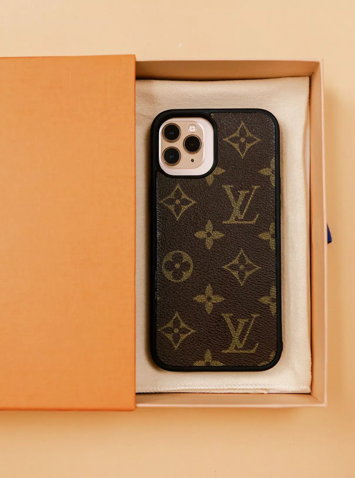 Brown Monogram LV Repurposed iPhone Case