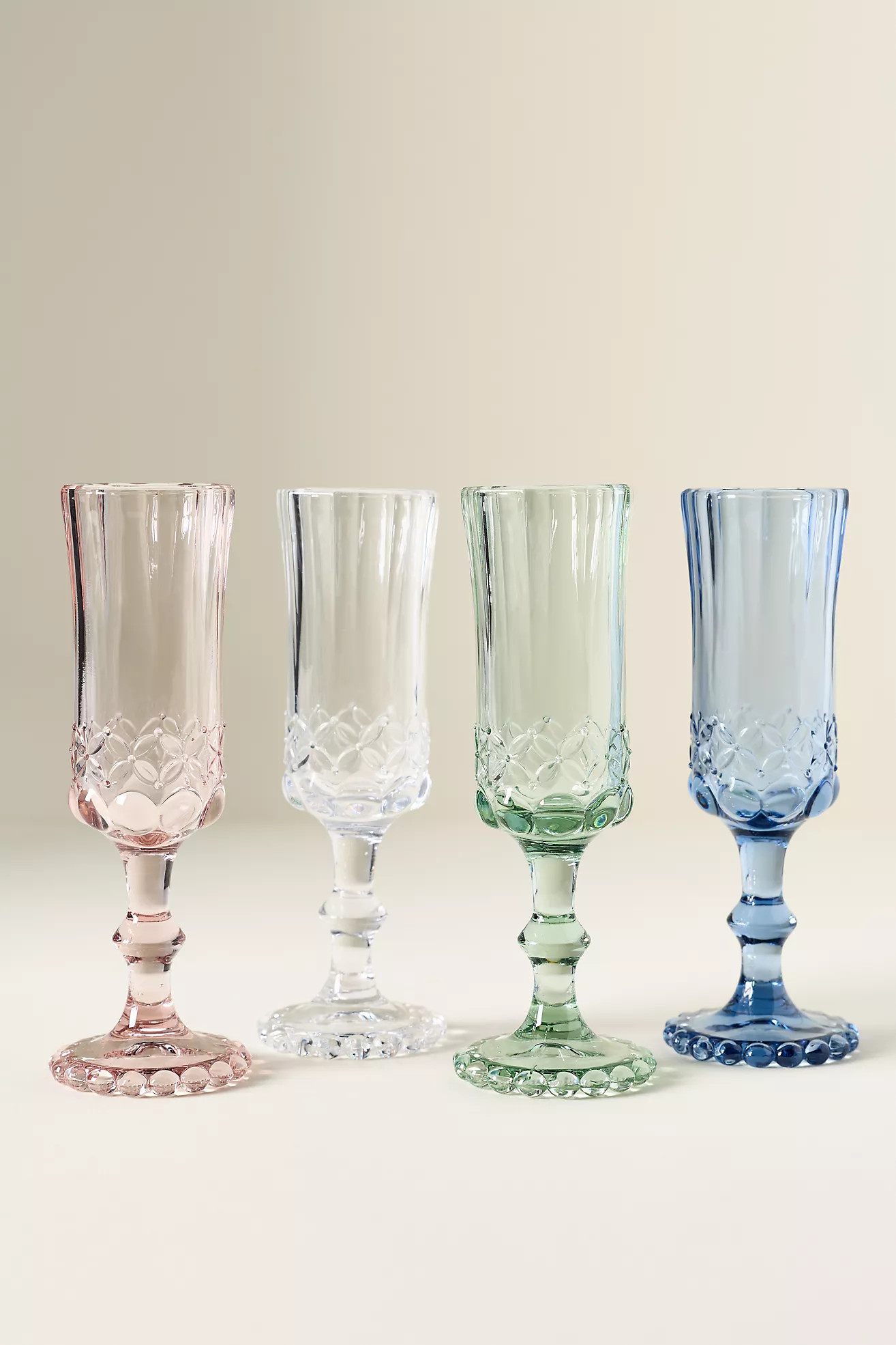 Savannah Flute Glasses, Set of 4 | Anthropologie (US)