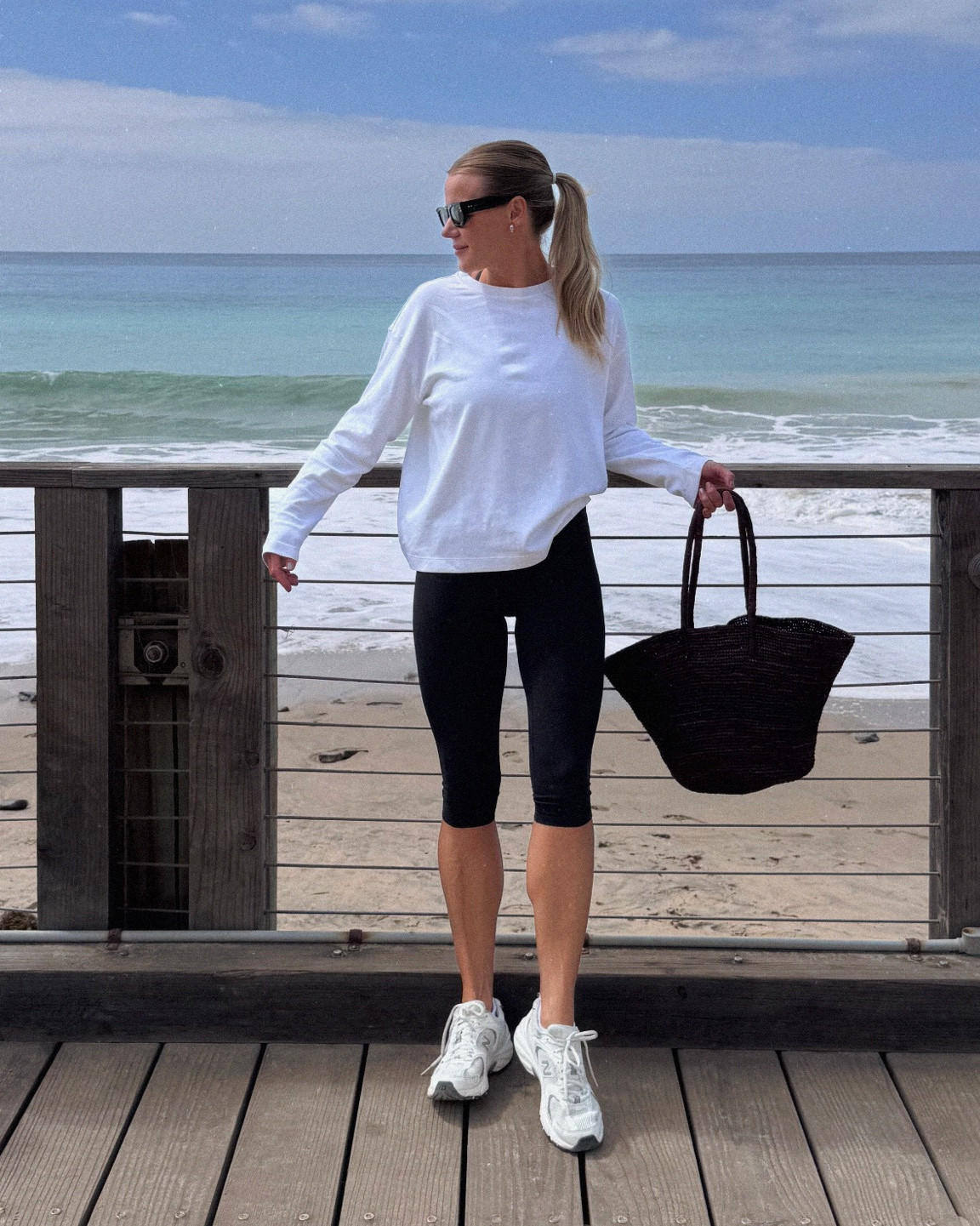 Comfy sporty outfit for exploring. Love these align capris, aritzia tee, new balance sneakers, and quince sports bra.

#LTKfitnessgoals #LTKootd #LTKActive