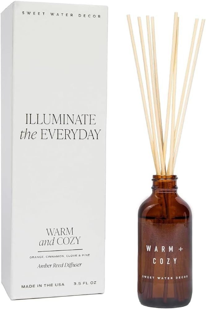 Sweet Water Decor Warm and Cozy Reed Diffuser Set - Fall and Winter Reed Diffuser Set for Home - ... | Amazon (US)
