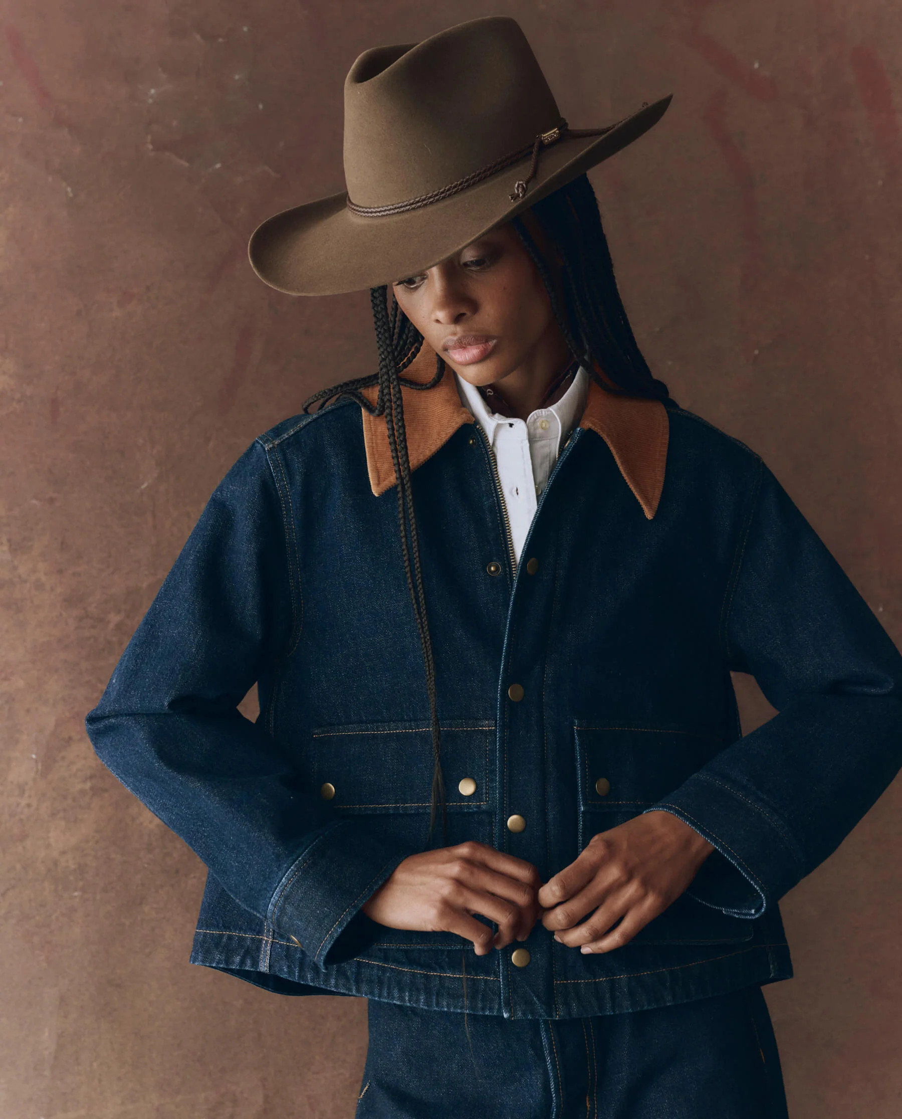The Denim Swingy Jacket. -- Midnight Rinse | THE GREAT.