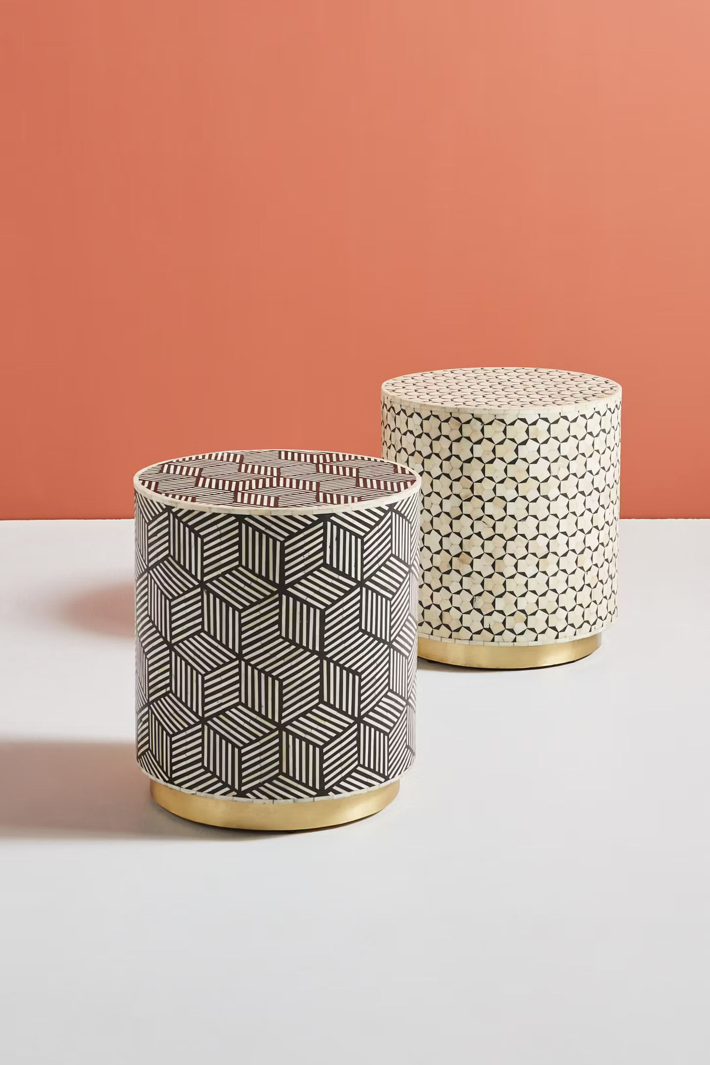 Targua Optical Inlay Side Table | Anthropologie (US)