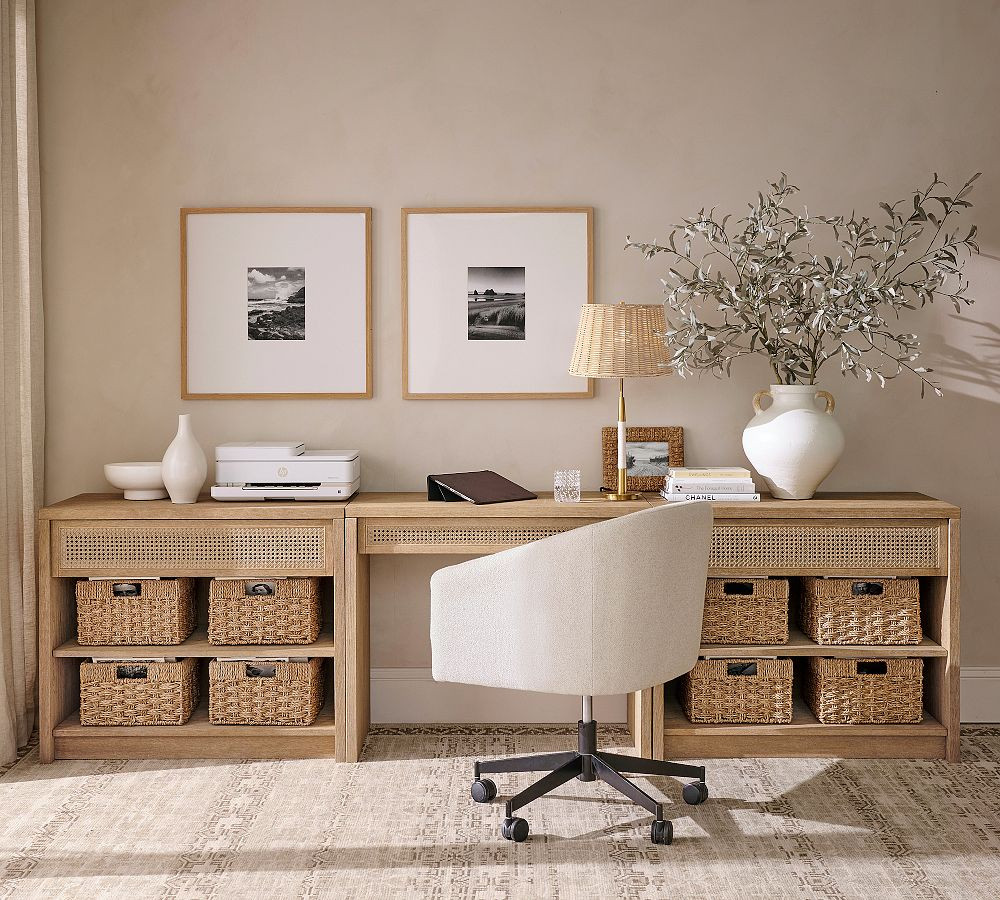 Marina Cane Storage Desk (126") | Pottery Barn (US)