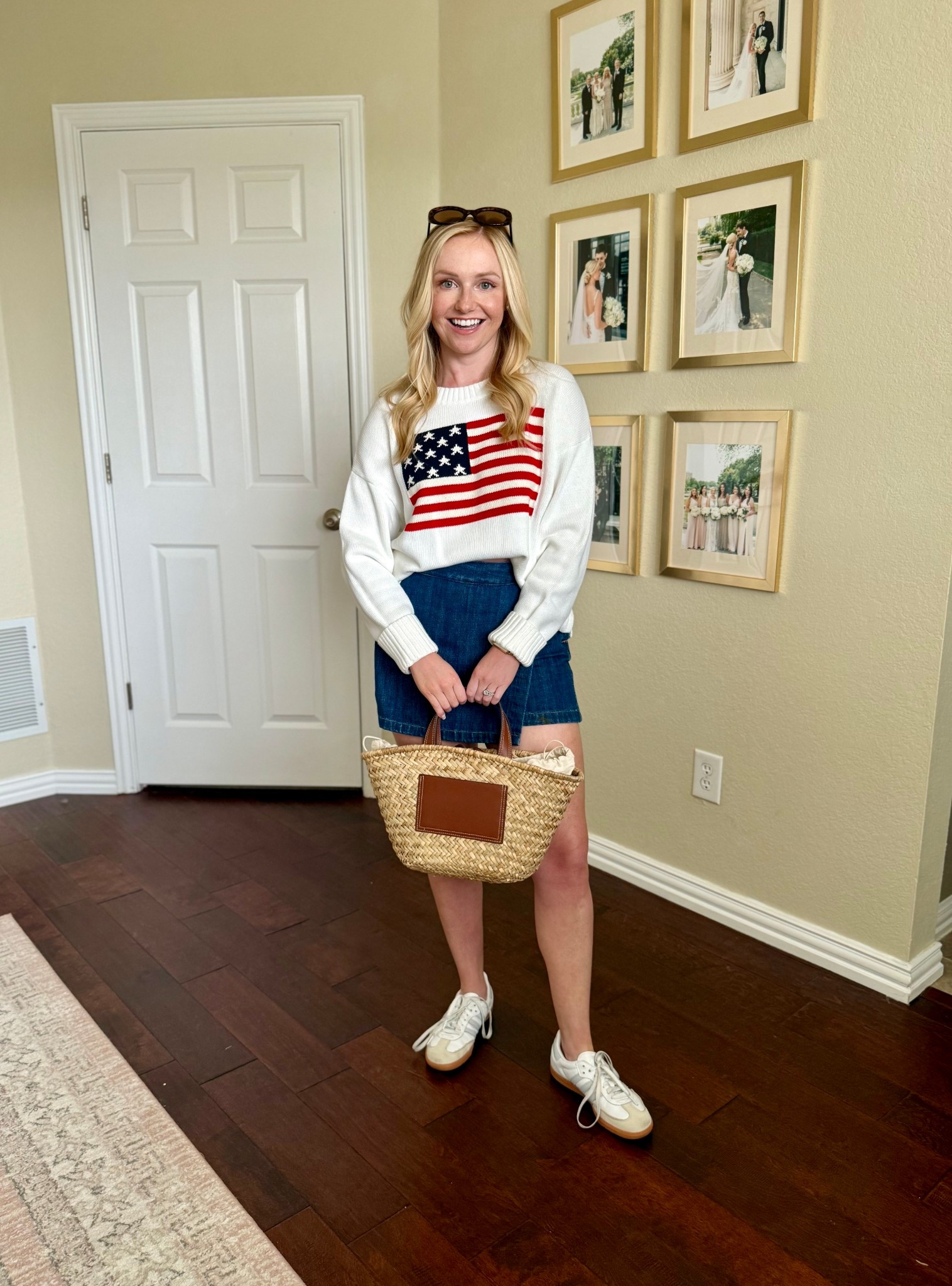 Styling this American flag sweater! I wear a S for a little oversized fit for layering! Skort is old but I linked similar 

#LTKSummerEdit #LTKStyleTip #LTKFindsUnder50