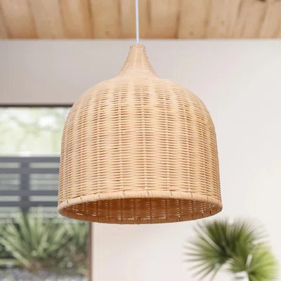 Gilbane 1 - Light Beige Dome Pendant | Wayfair North America