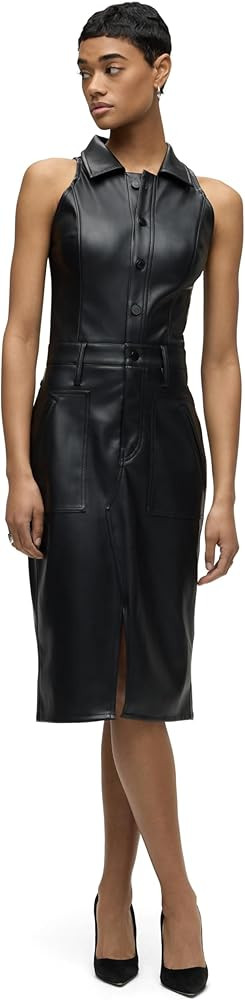 HUDSON Women's Sleeveless Collared Halter Utility Dress with Pockets | Amazon (US)