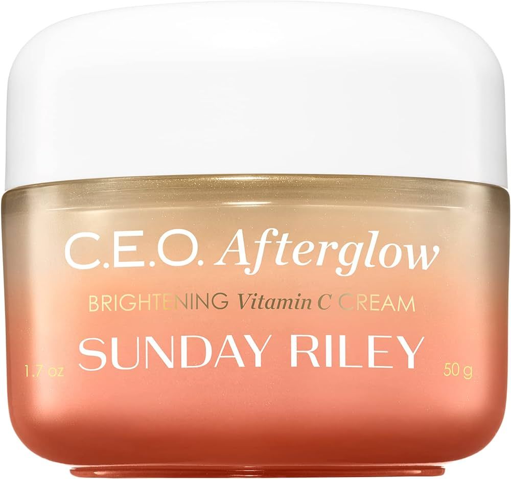 Sunday Riley C.E.O. Afterglow Brightening Vitamin C Cream Face Moisturizer, 1.7 oz | Amazon (US)