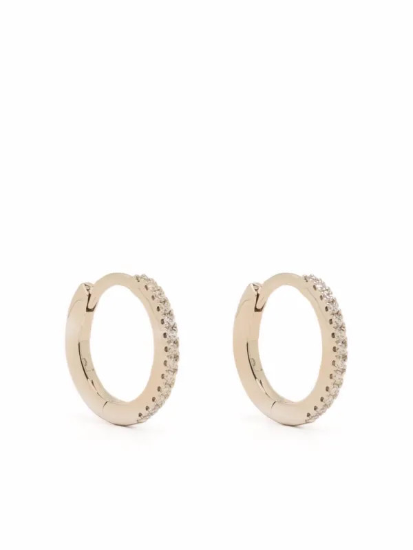 14kt yellow gold diamond huggie earring | Farfetch (RoW)