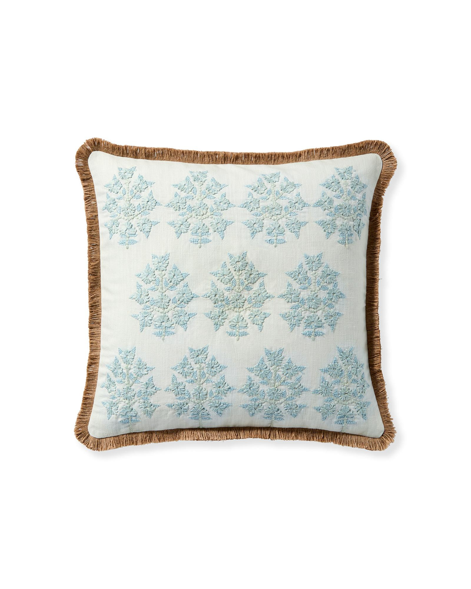 Embroidered Linen Pillow Cover | Serena and Lily