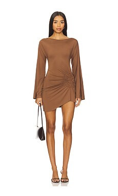 SNDYS Olividae Mini Dress in Mocha from Revolve.com | Revolve Clothing (Global)