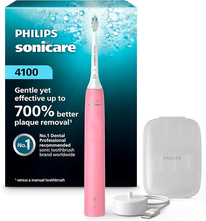 Philips Sonicare 4100 Rechargeable Electric Toothbrush, Advanced Plaque Removal, Pressure Sensor,... | Amazon (US)