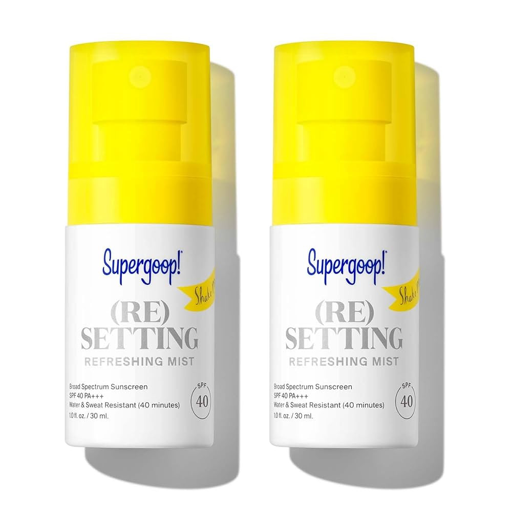 Supergoop! (Re setting Refreshing Mist - 1 fl oz, Pack of 2 - SPF 40 PA+++ Facial Mist - Sets Mak... | Amazon (US)