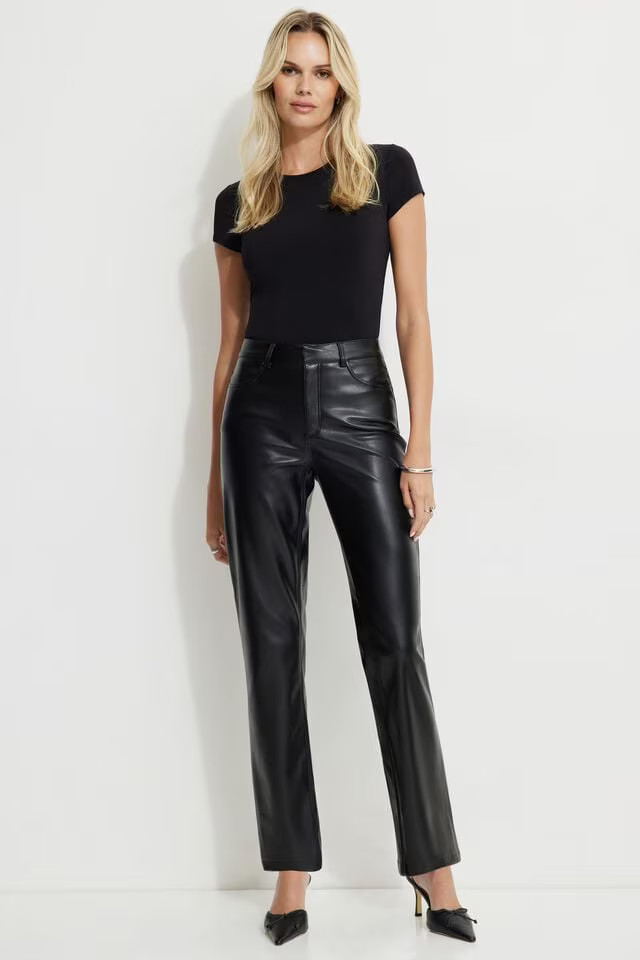Justina Faux Leather Pants | Dynamite Clothing