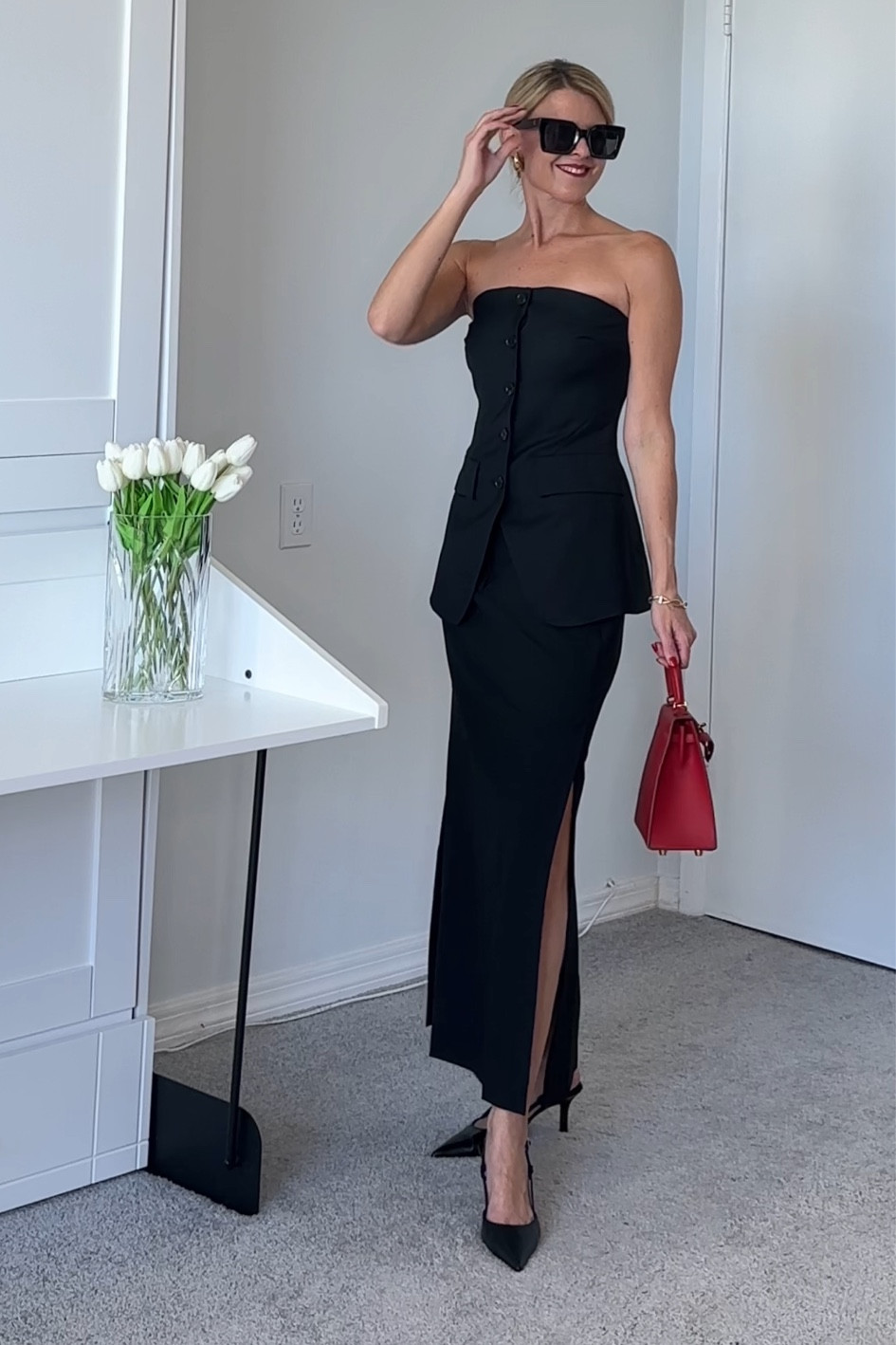 I found my usual size of the Massimo Dutti runs skirt  large.     I recommend sizing down 1 size.   

#LTKSeasonal #LTKparties