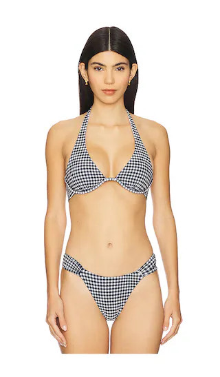 Isa Bikini Top in Atta Girl Gingham | Revolve Clothing (Global)
