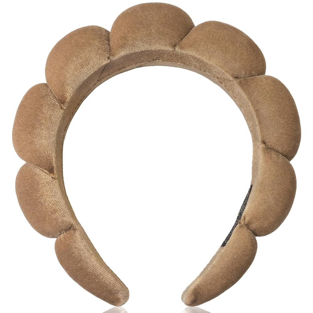 Ayesha Brown Spa Headband for Washing Face Sponge Makeup Headbands Skincare Headband Soft Hair ba... | Amazon (US)