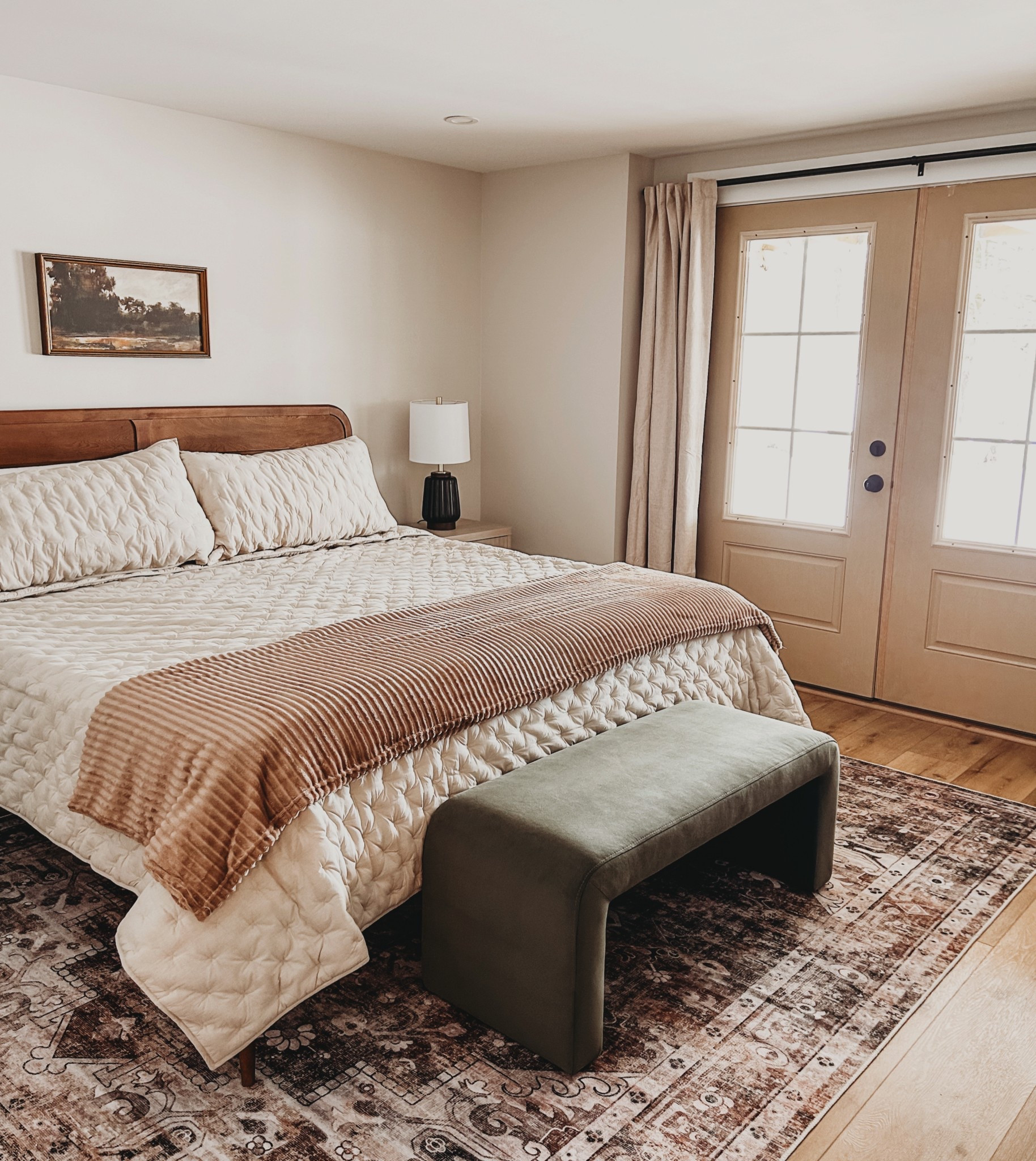 master bedroom, waterfall bench, velvet bench, washable rug, neutral, neutral bedroom, neutral bedding, neutral home

#LTKFindsUnder100 #LTKStyleTip