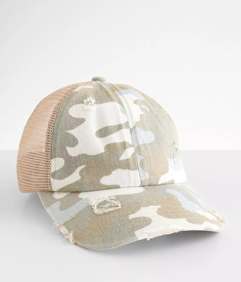 Camo Ponytail Baseball Hat | Buckle