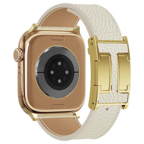 Leather Magnetic Watch Band Compatible with Apple Watch Ultra 49mm 46mm 45mm 44mm 42mm 41mm 40mm ... | Amazon (US)
