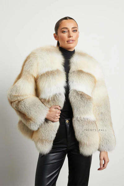 Luna Crystal Fox Fur Coat | Twenty Fall
