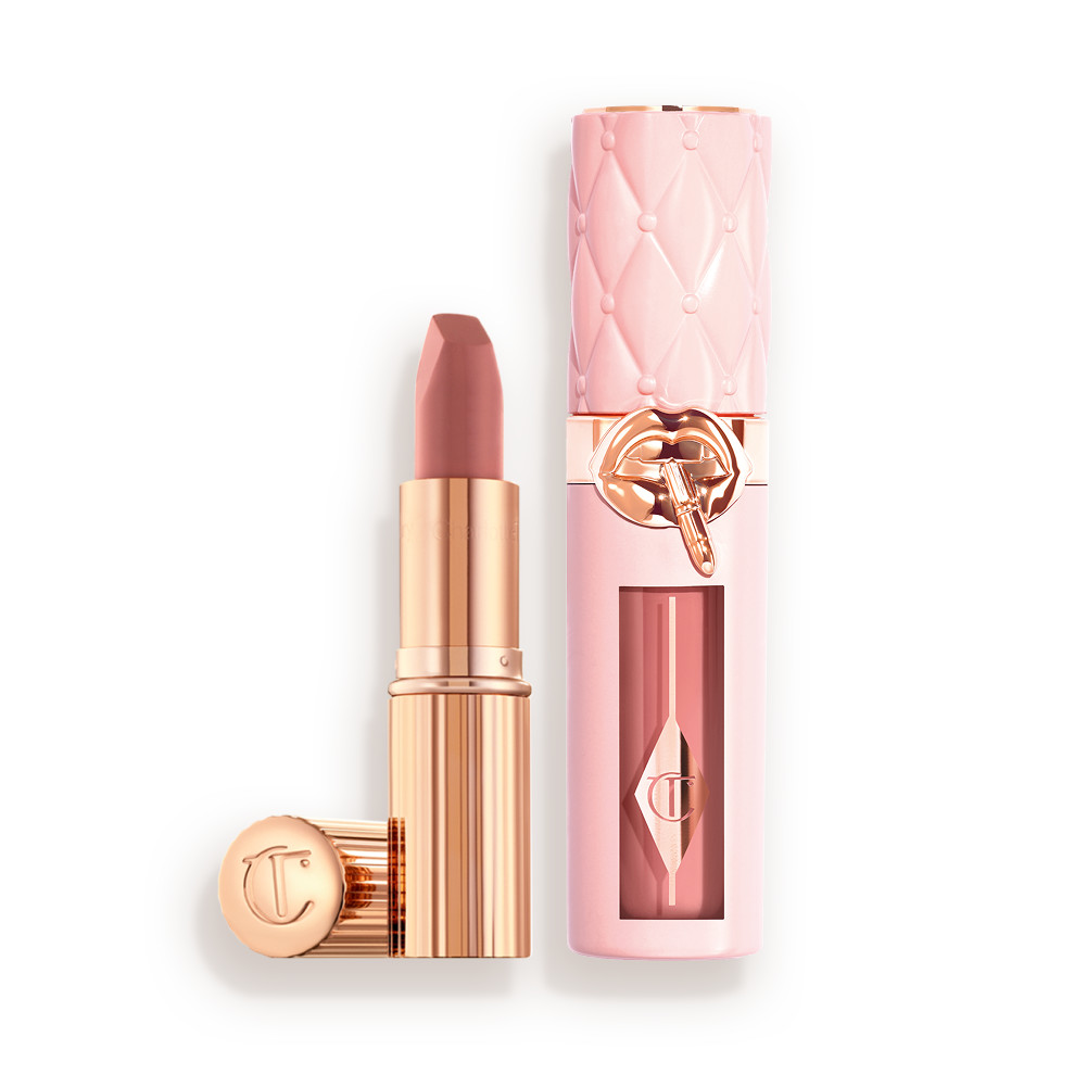 Pillow Talk Plump Effect Lip Kit: Pillow Talk Lipstick + Lip Gloss | Charlotte Tilbury | Charlotte Tilbury (US)