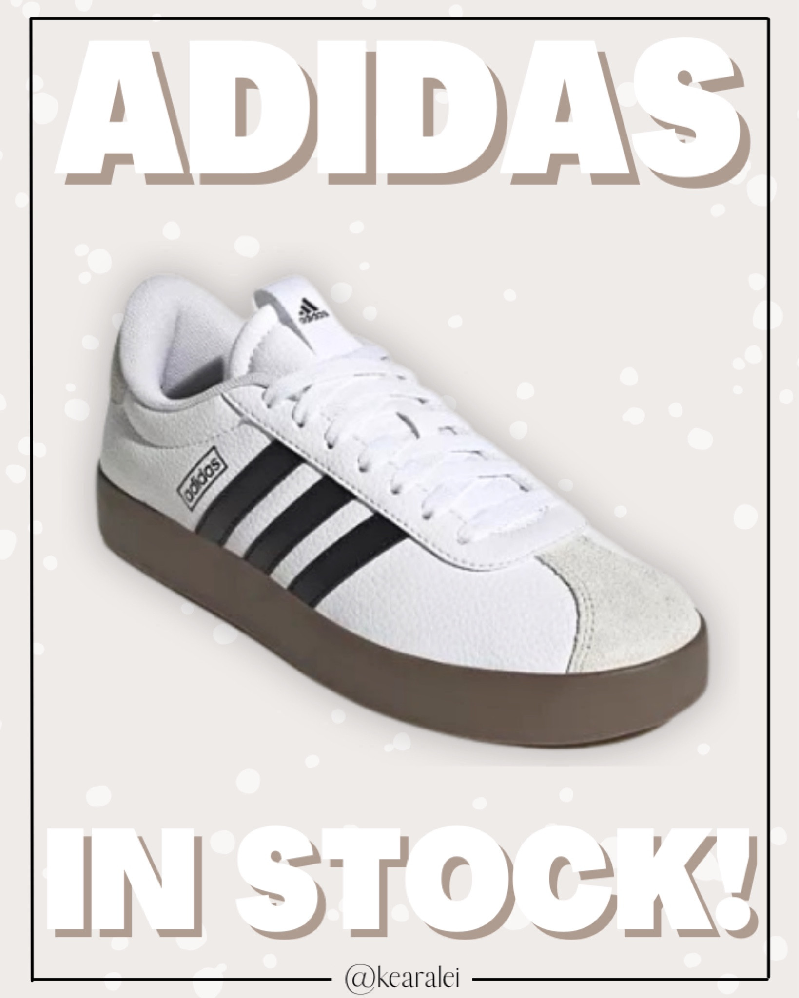 🚨 Adidas women’s VL Court 3.0 sneakers in stock at several stores 🚨 and on sale at a couple! Find your size before they’re gone again!

Adidas samba sneaker white black grey gum sole sneakers Amazon kohls famous footwear dsw academy sports JCPenney Nordstrom rack sale alert 
.
.

Christmas outfits, holiday outfit, holiday dress dresses Christmas decor, Christmas outfit, garland, tree, wreath, gift guide for her him gift guides husband dad brother uncle grandpa father in law mom mother in law sister bff friend teenage son daughter kids toddlers baby girl boy, Black Friday cyber Monday deals sales sale alert Amazon fashion, teacher outfits, business casual, casual outfits, neutrals, street style, Midi skirt, Maxi Dress, Swimsuit, Bikini, Travel, skinny Jeans, Puffer Jackets, Concert Outfits, Cocktail Dresses, Sweater dress, Sweaters, cardigans Fleece Pullovers, hoodies, button-downs, Oversized Sweatshirts, Jeans, High Waisted Leggings, dresses, joggers, fall Fashion, winter fashion, leather jacket, Sherpa jackets, Deals, shacket, Plaid Shirt Jackets, apple watch bands, lounge set, Date Night Outfits, Vacation outfits, Mom jeans, shorts, sunglasses, Disney outfits, Romper, jumpsuit, Airport outfits, biker shorts, Weekender bag, plus size fashion, Stanley cup tumbler, boots booties tall over the knee, ankle boots, Chelsea boots, combat boots, pointed toe, chunky sole, heel, high heels, mules, clogs, sneakers, slip on shoes, vans, dr. marten’s, ugg slippers, golden goose, sandals, high heels, loafers, Birkenstocks, Steve Madden Target, Abercrombie and fitch, Amazon, Shein, Nordstrom, H&M, forever 21, forever21, Walmart, asos, Nordstrom rack, Nike, adidas, Vans, Quay, Tarte, Sephora, lululemon, free people, j crew jcrew factory, old navy

#LTKGiftGuide #LTKstyletip #LTKshoecrush