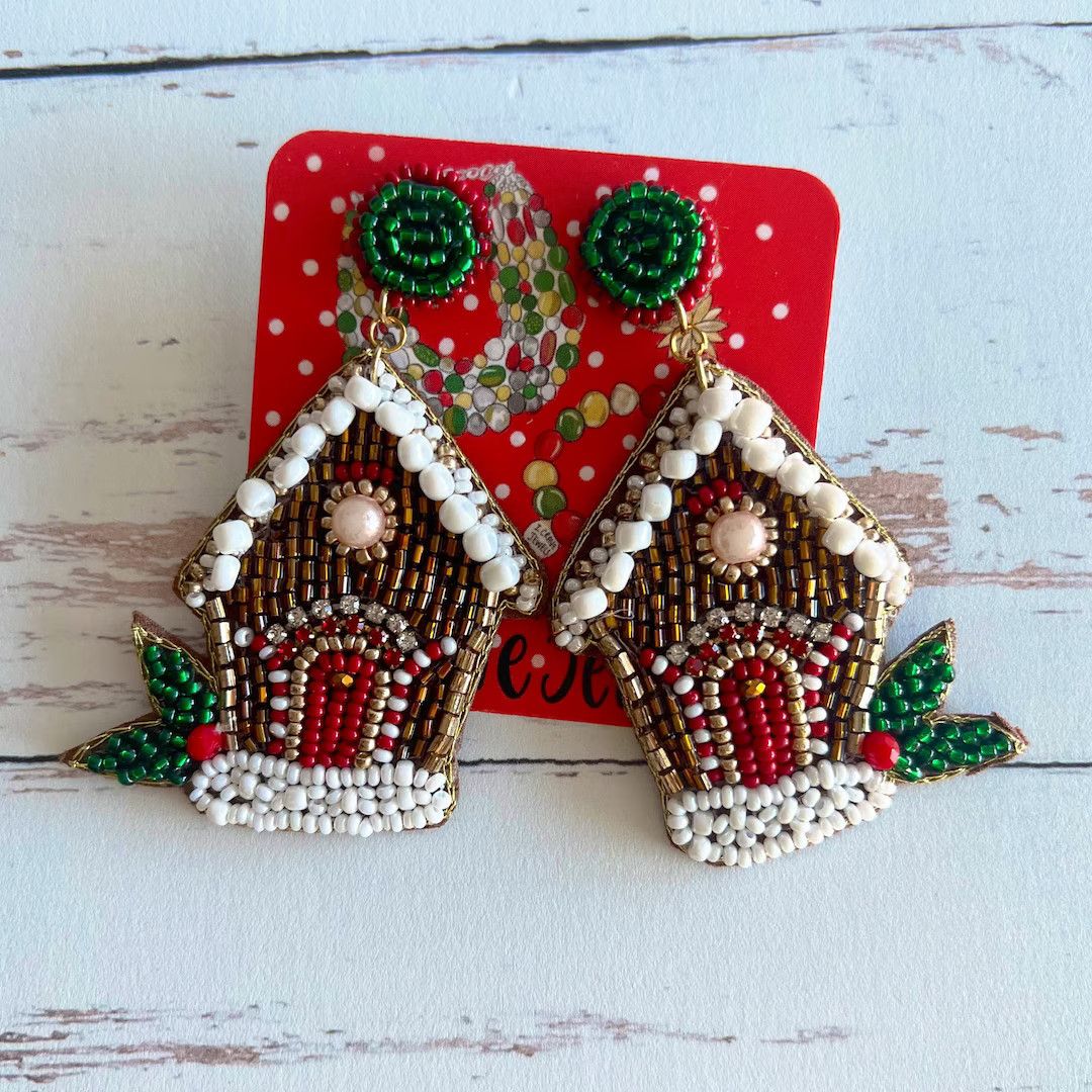 Gingerbread House Earrings - Stud Earrings - BEST SELLING Holiday Earrings - Gifts for her - Gift... | Etsy (US)