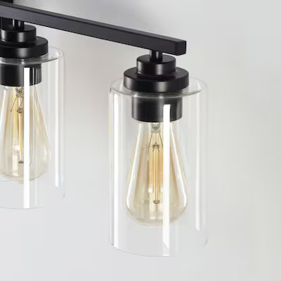 KAWOTI Nolan 35-in 5-Light Matte Black Transitional Vanity Light | Lowe's