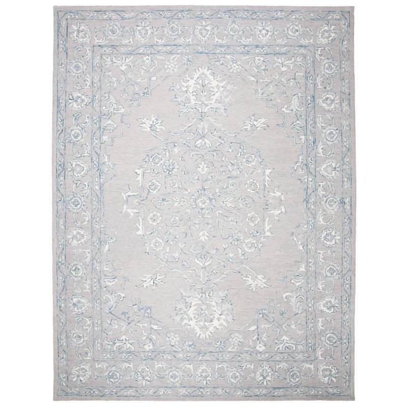Crewellwalk Flatweave Light Gray/Ivory Rug | Wayfair North America