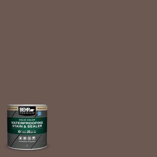 8 oz. #N180-7 Oiled Teak Solid Color Waterproofing Exterior Wood Stain and Sealer Sample | The Home Depot