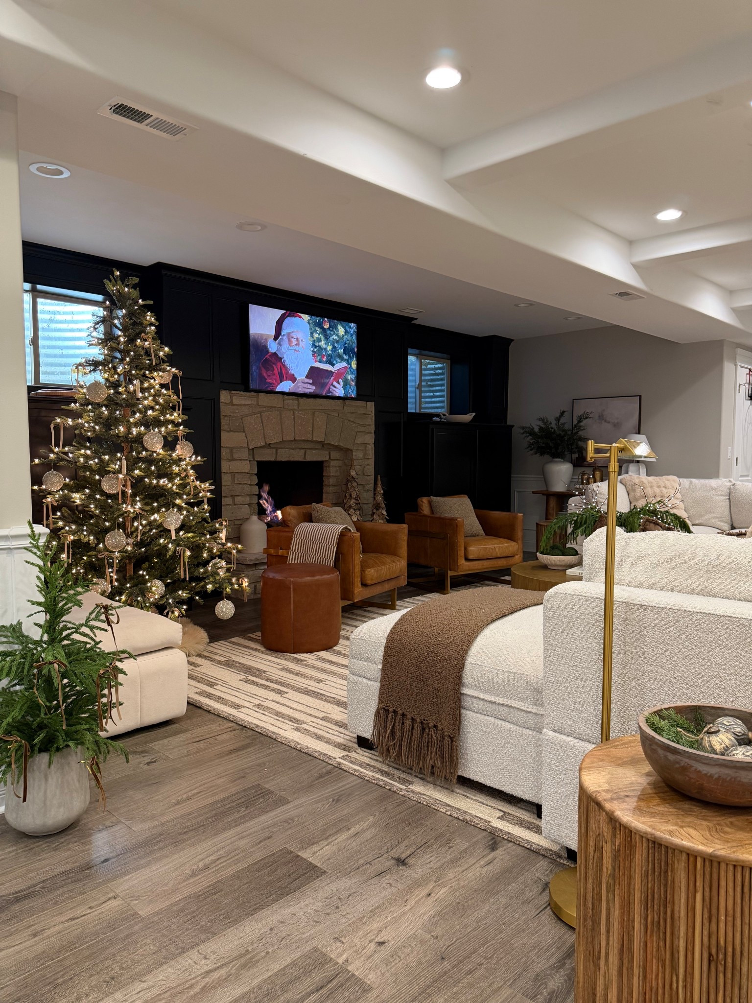 Basement holiday views! Our sectional is on major sale and so is the rug!

#basement #holiday #christmas #neutralrug #sectional #livingroom #holidayhome 

#LTKSeasonal #LTKHome #LTKHoliday