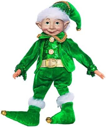 12" ELF BOY,Fairy Christmas Tree Decorations,Handmade Elf Ornament,Golden Elves Home Decor,Holiday C | Amazon (US)