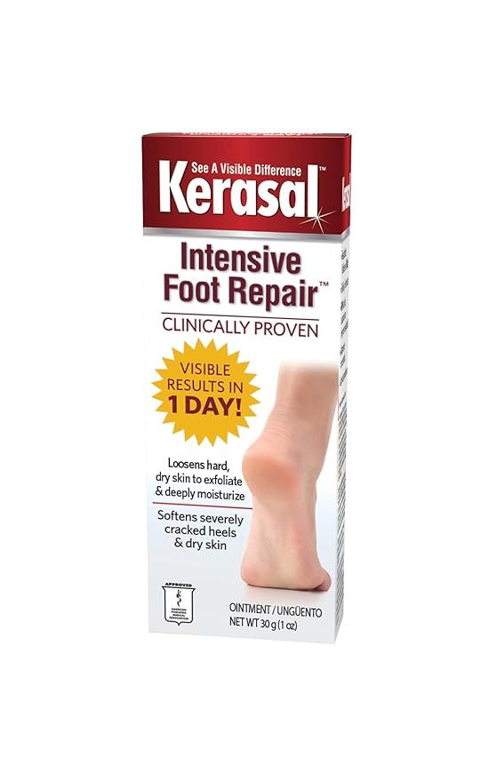 Kerasal Intensive Foot Repair, Skin Healing Ointment for Cracked Heels and Dry Feet, 1 Oz | Amazon (US)