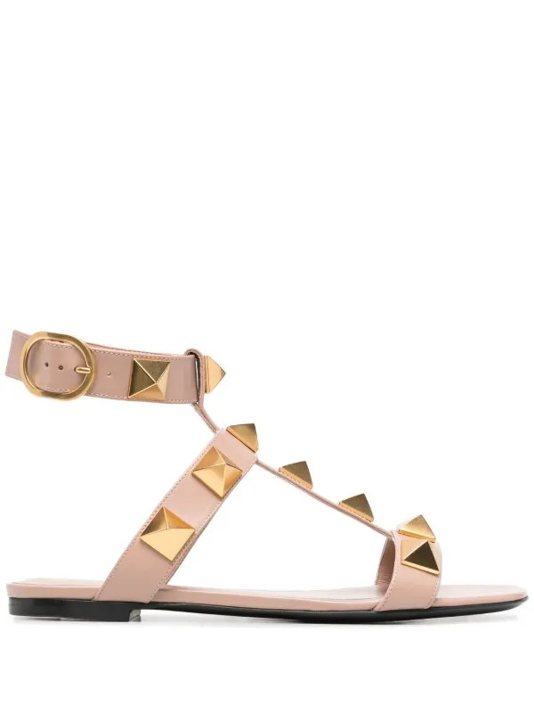 rockstud-detail open-toe sandals | Farfetch (US)