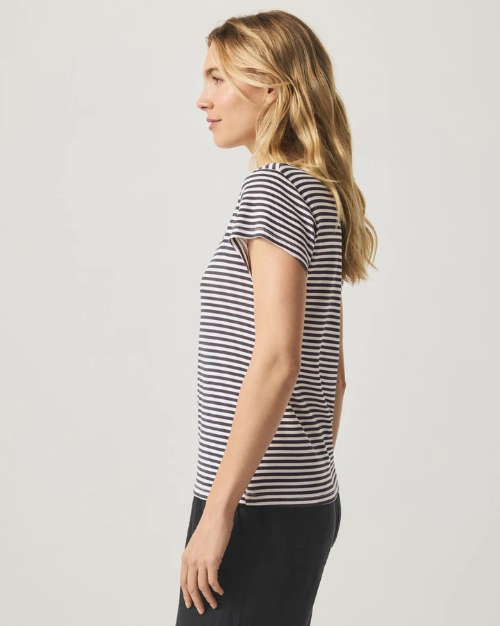 Faye Crewneck Stripe Tee | Splendid | Splendid