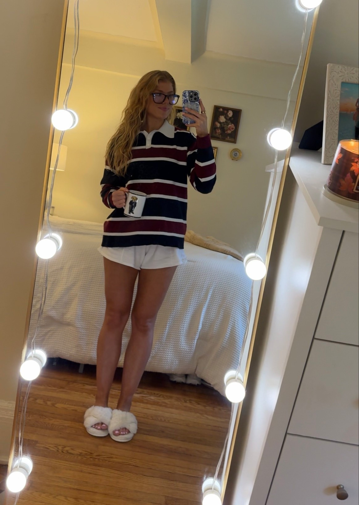 Cozy work from home fit - I’ve been loving these rugby style striped shirts for fall! 

#LTKStyleTip #LTKFindsUnder100 #LTKSeasonal