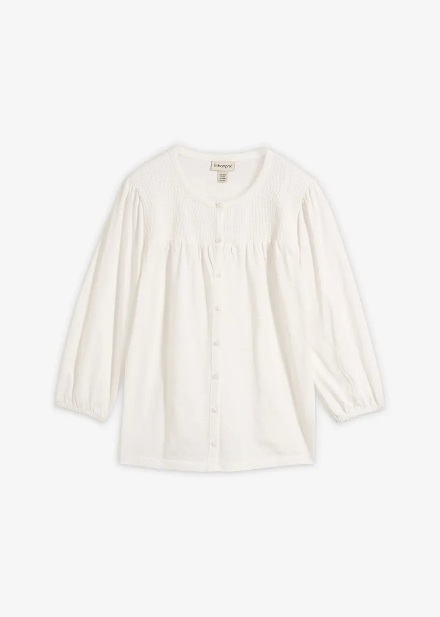 Flammgarn-Shirtbluse aus reiner Bio-Baumwolle | Bonprix DE