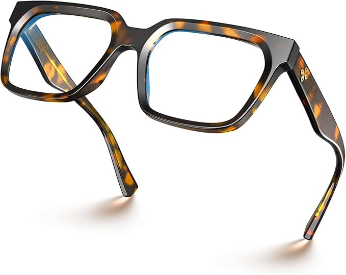 VISOONE Rectangle TR90 Blue Light Blocking Glasses Computer Glasses with Preppy Look for Women an... | Amazon (US)