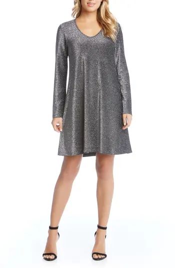 Women's Karen Kane Taylor Sparkle A-Line Dress, Size Small - Black | Nordstrom