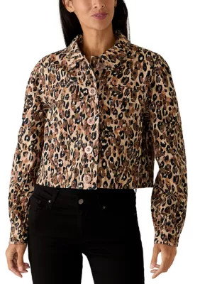 Women's Puff Sleeve Collar Cropped Jacket | Belk